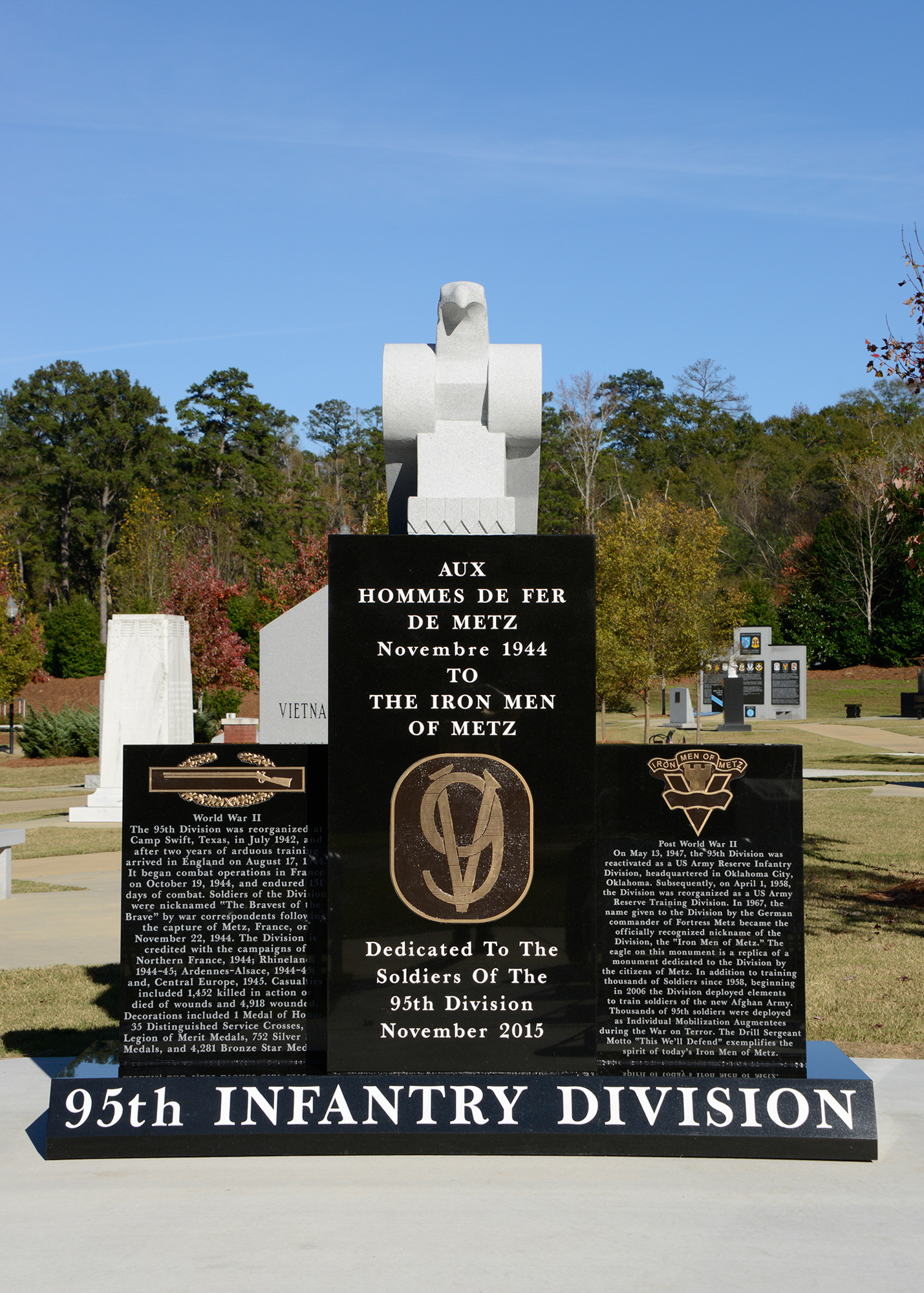 95th Division Monument on the Walk of Honor at Fort Benning, Georgia