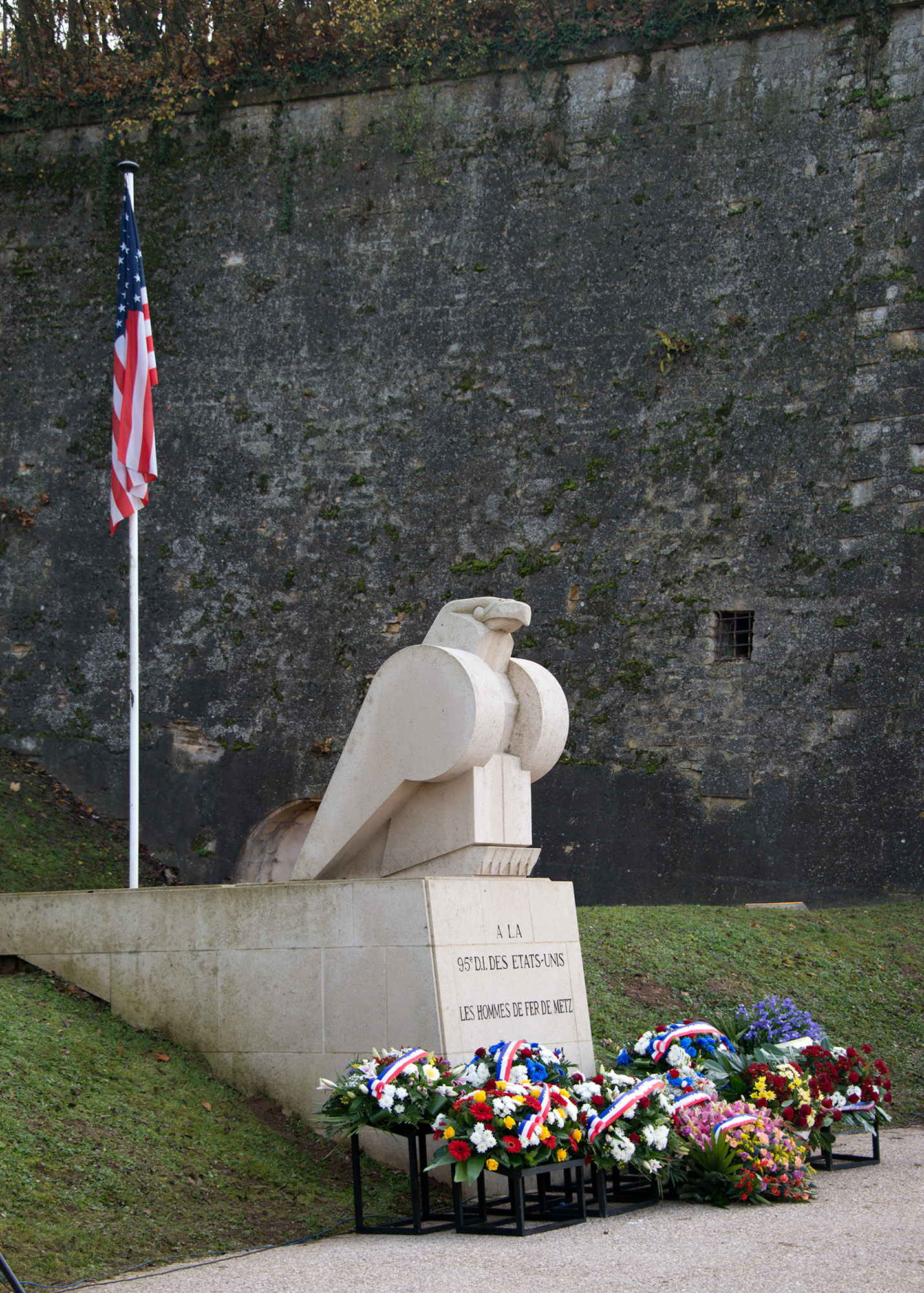 95th Infantry Division Eagle Monument at Fort Bellecroix, Metz, France, honoring the Iron Men of Metz
