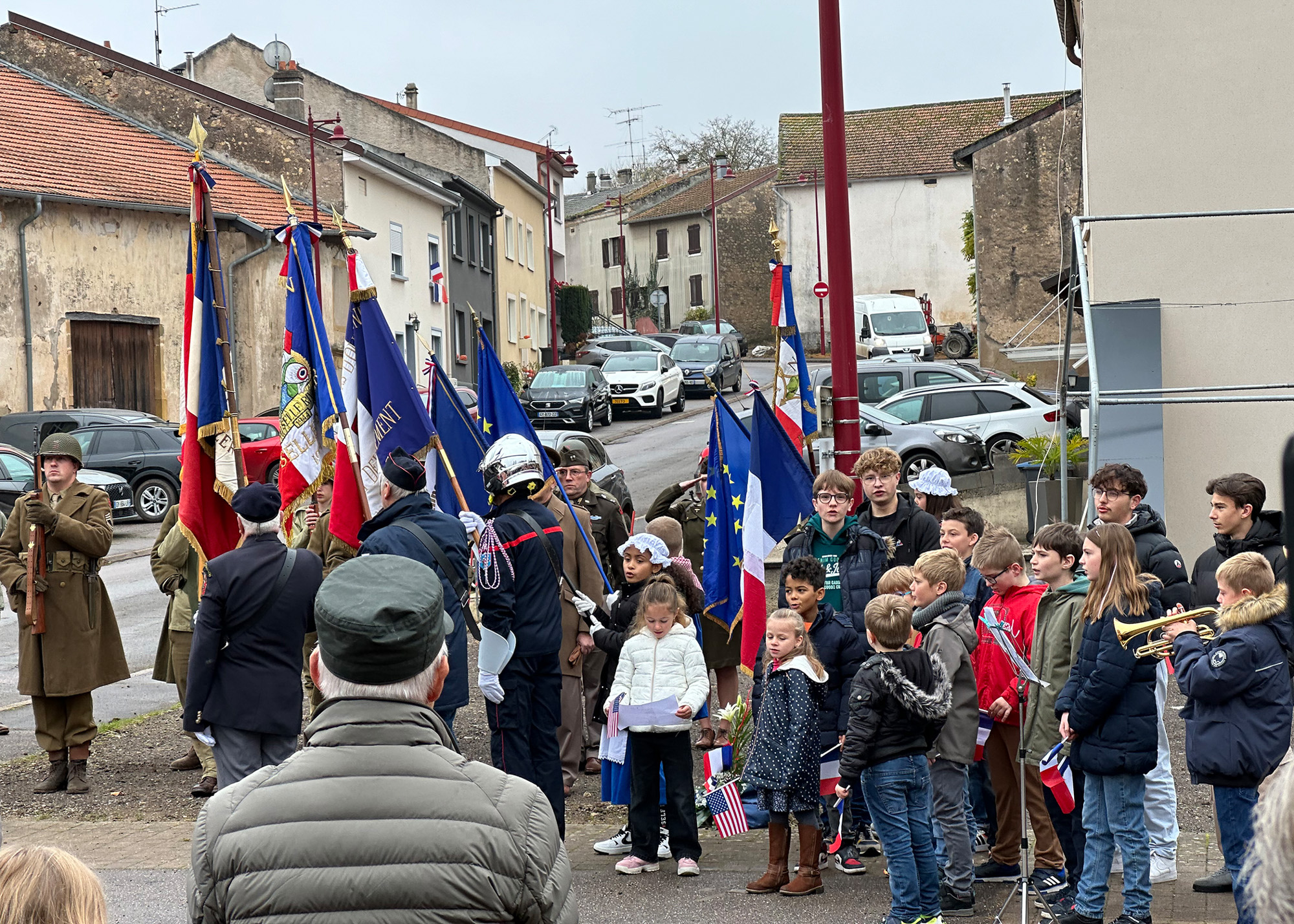 The small size of the village of Oudrenne (population: 753) was no indication of the enthusiasm the inhabitants had for celebrating with the family and friends of their American liberators.