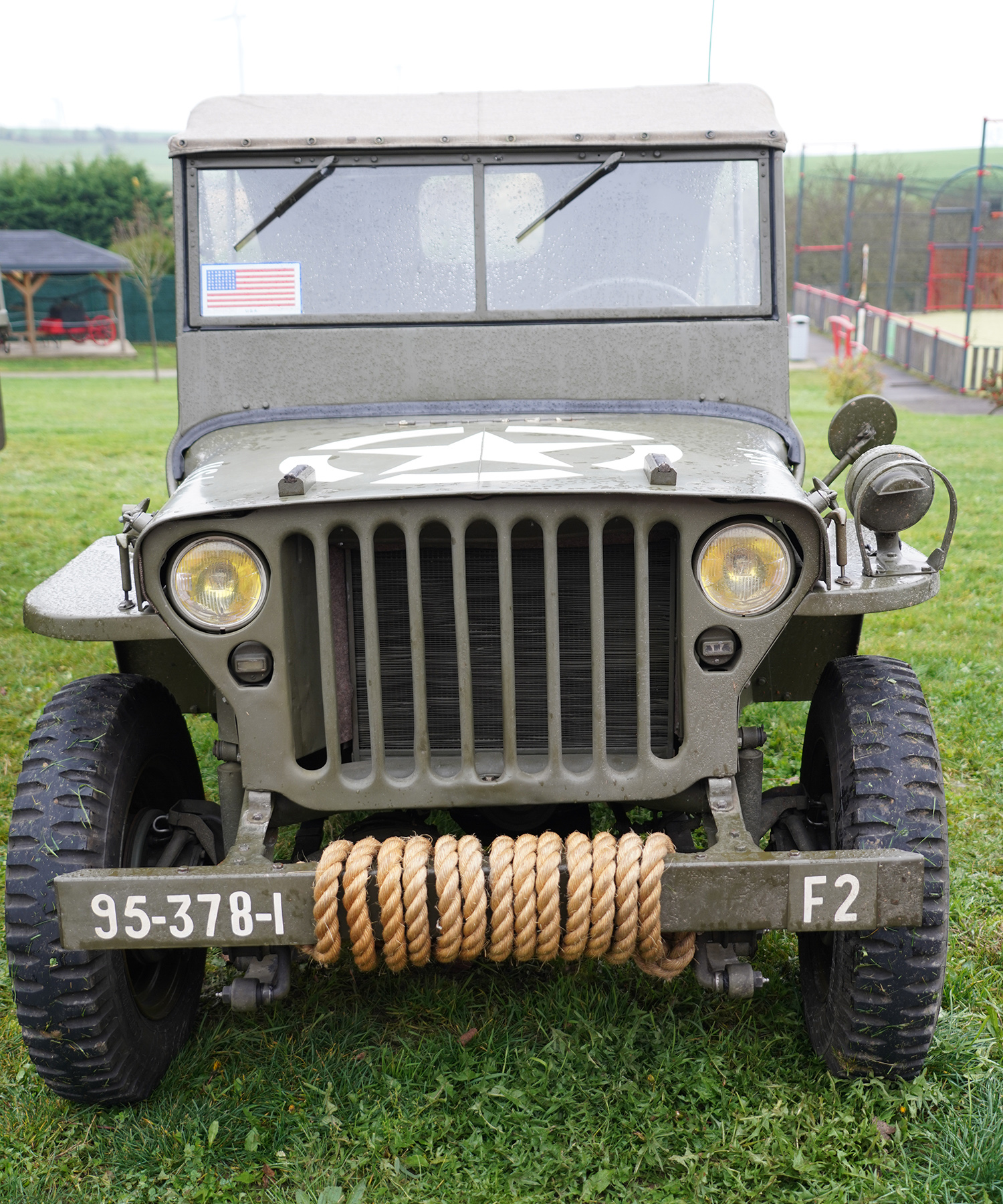 Philippe Herr drove his Jeep to the commemoration in Momerstroff.