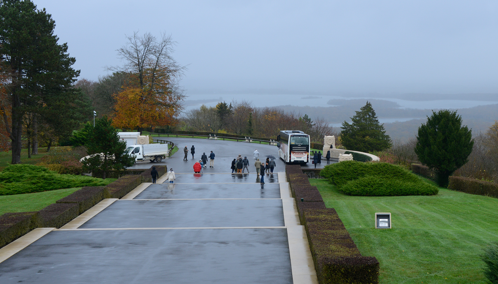 View from the Montsec American Monument to the parking area.