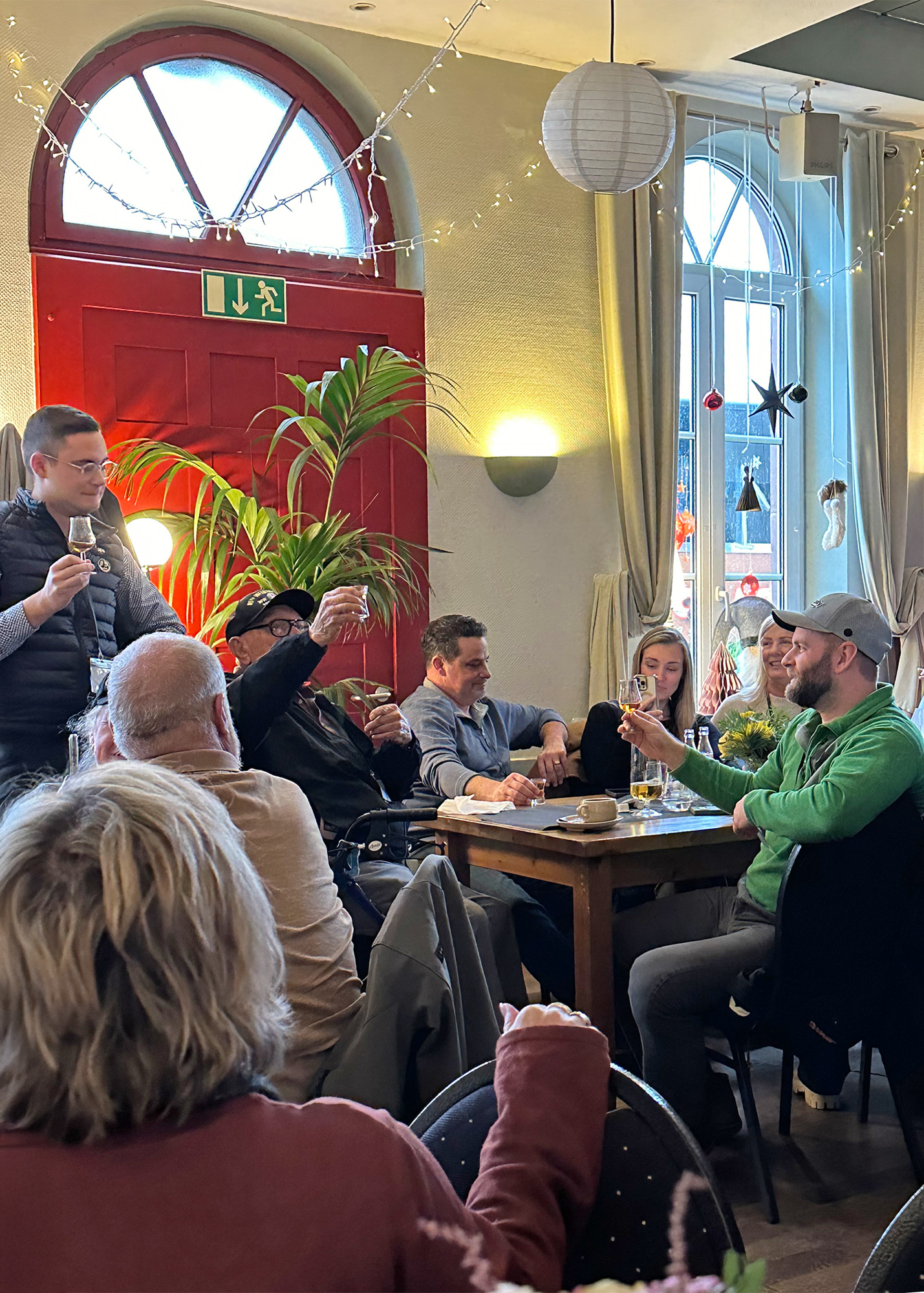 Someone proposed a Mirabelle toast after our meal, and of course, Ceo Bauer was happy to oblige. Mayor Joshua Pawlak bought the Mirabelle, and glasses were poured for everyone.