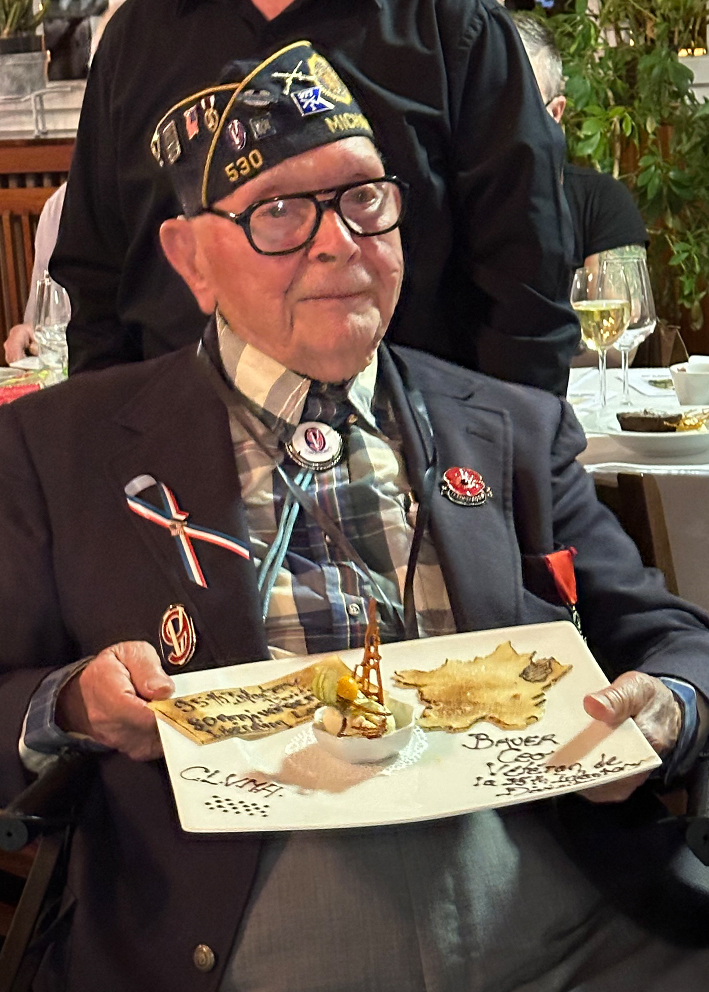 Ceo Bauer received a special dessert.