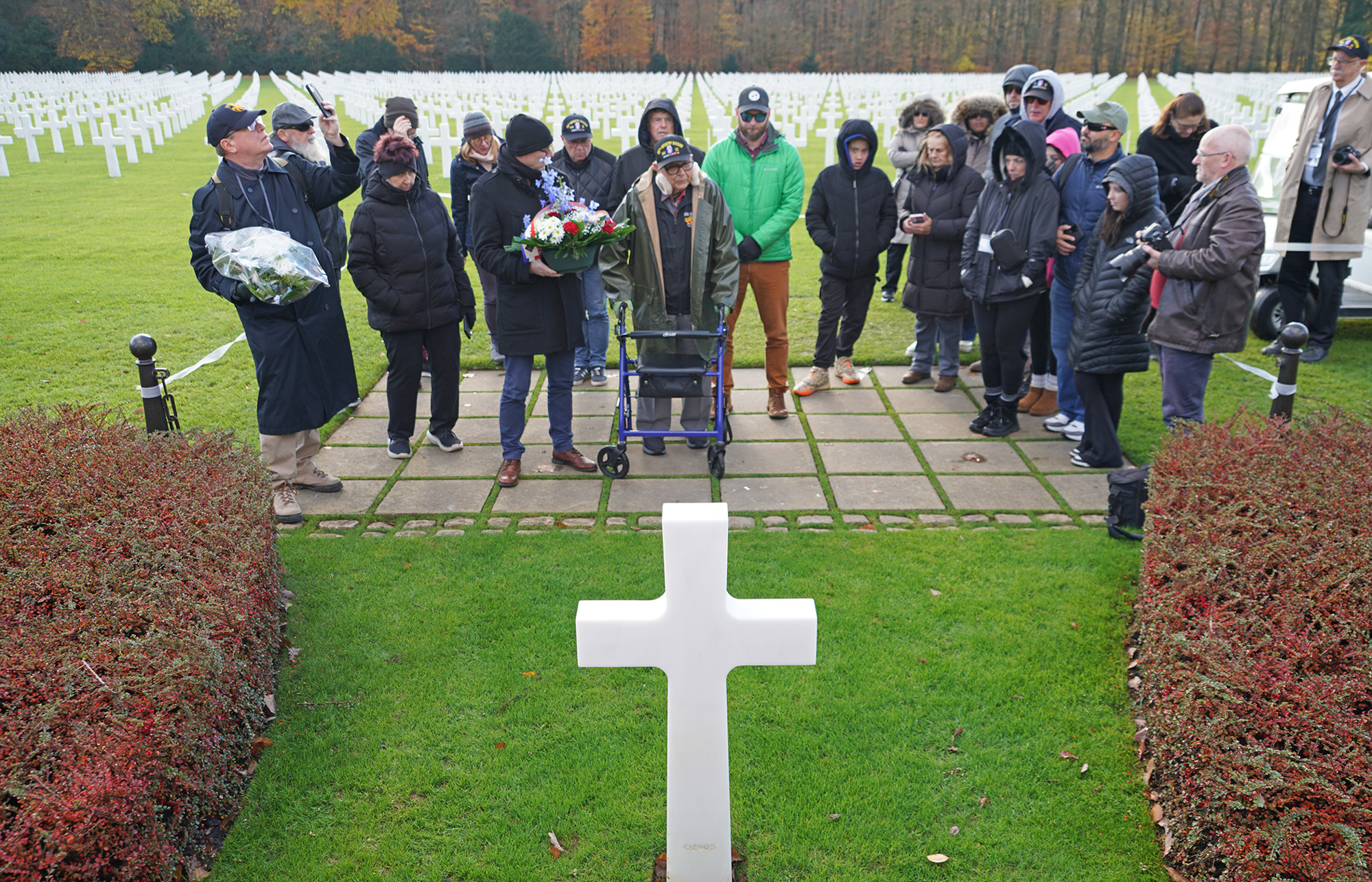 Ceo Bauer pays his respects at General George S. Patton's grave.