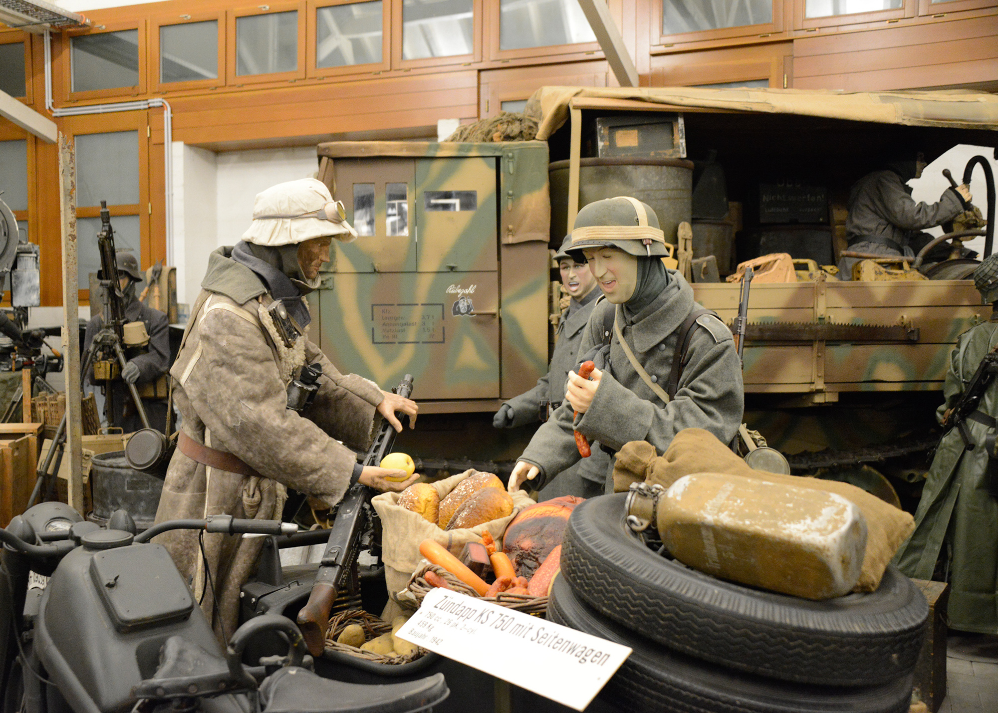 Mealtime for the German soldiers