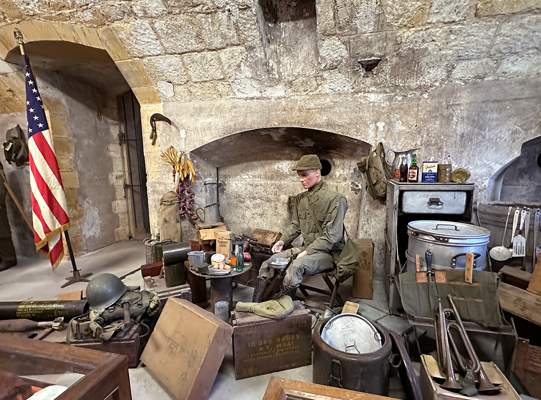 Kitchen area in Pascal Goergen’s exhibit at Fort Queuleu.