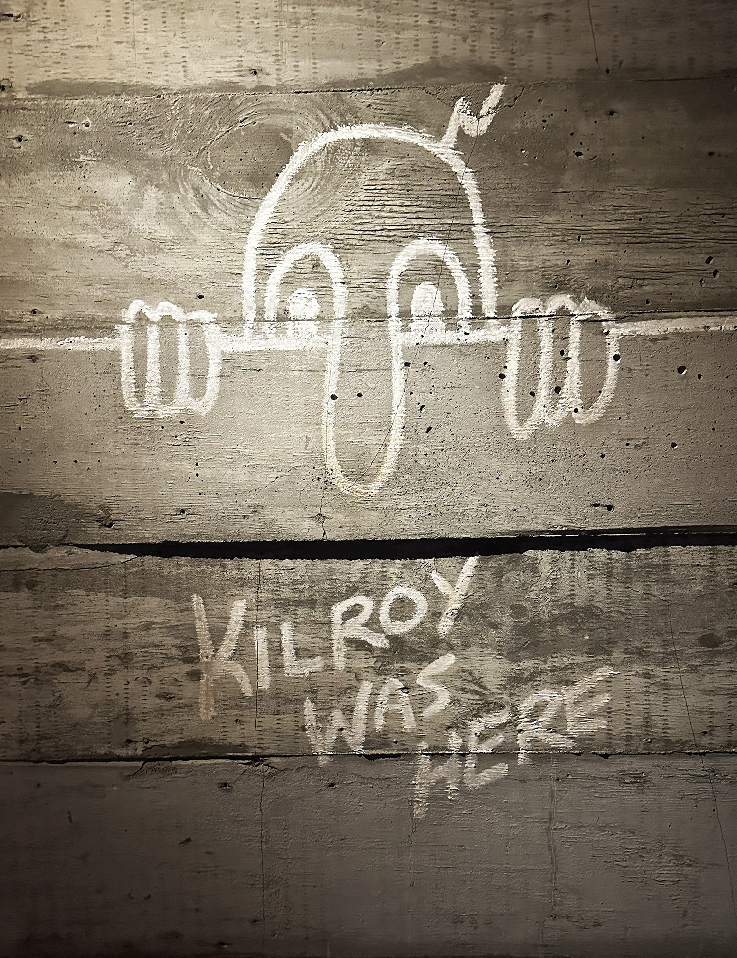 "Kilroy was here" was a popular graffiti tag symbolizing American soldiers' presence during and after WWII.
