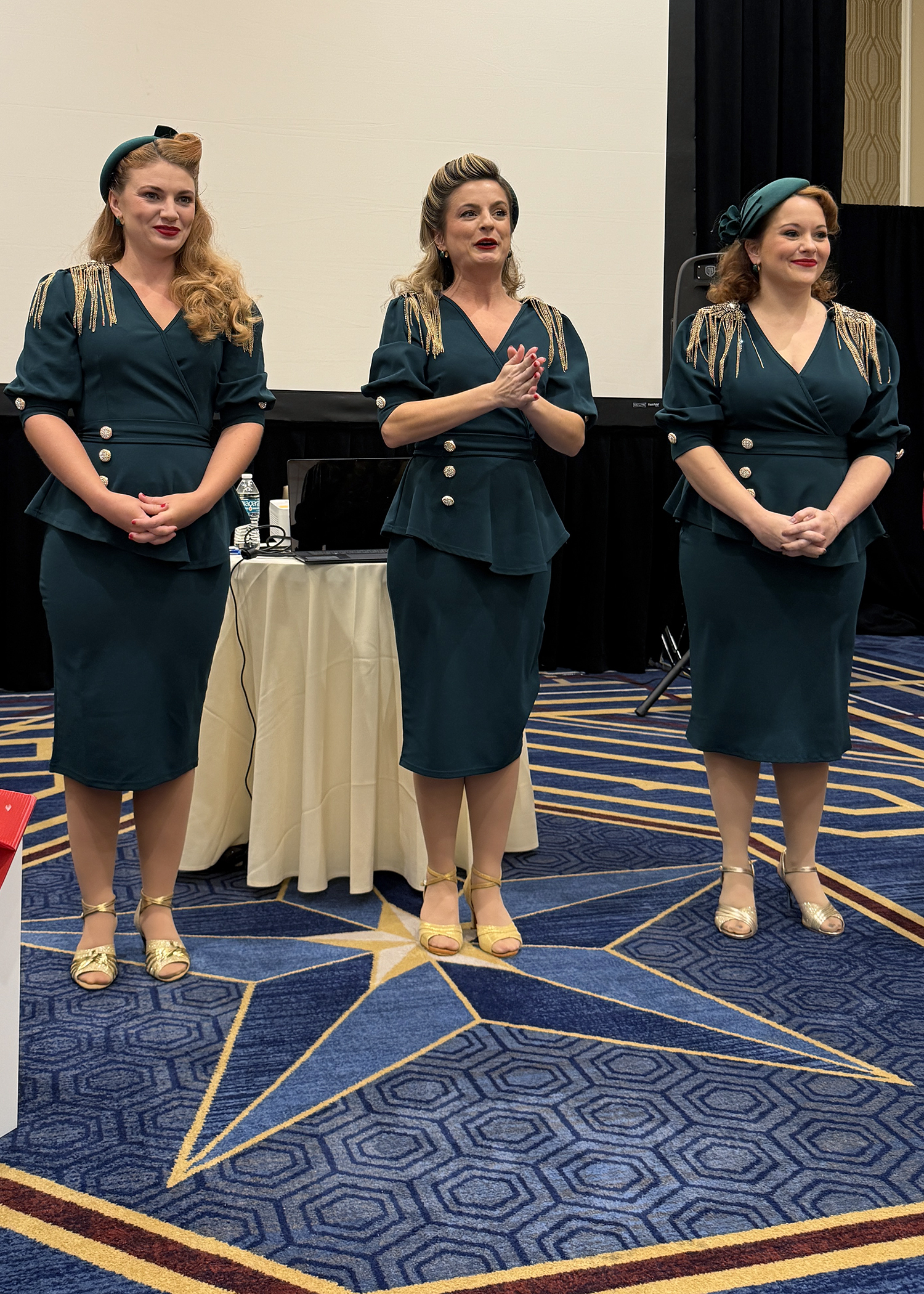 The Victory Belles from the National WWII Museum entertained the Victory Belles of the 95th Division Legacy Association and others prior to the VB Luncheon.