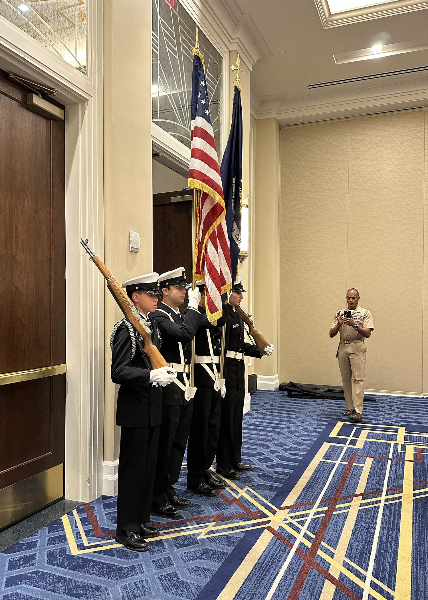 Cadets from the Brother Martin NJROTC served as our Color Guard at the Formal Banquet and Metz Hour.