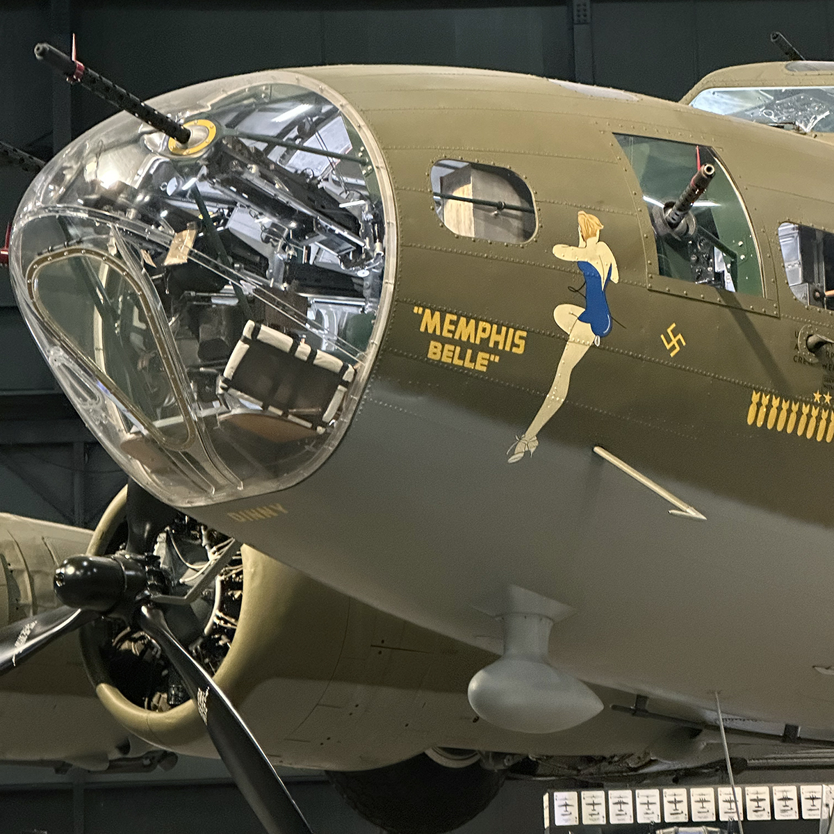 B-17F Memphis Belle at the National Museum of the United States Air Force in Dayton.